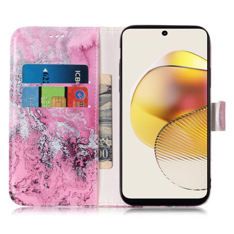 Flip Case Moto G73 5G Marmori