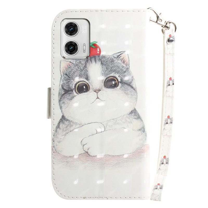 Kotelot Moto G73 5G Suojaketju Kuori Thong Graphic Cat