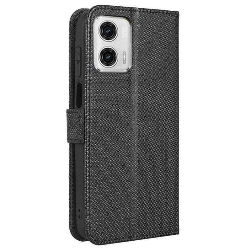 Kotelot Moto G73 5G Suojaketju Kuori Tyylikäs Strappy Faux Leather