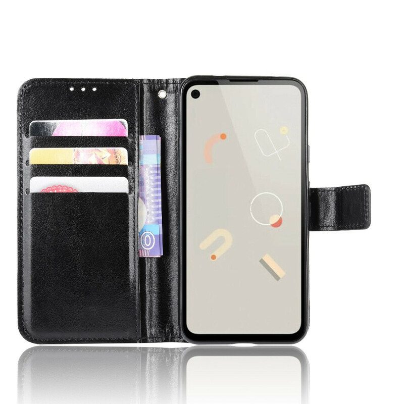 Flip Case Google Pixel 4A Näyttävä Keinonahka