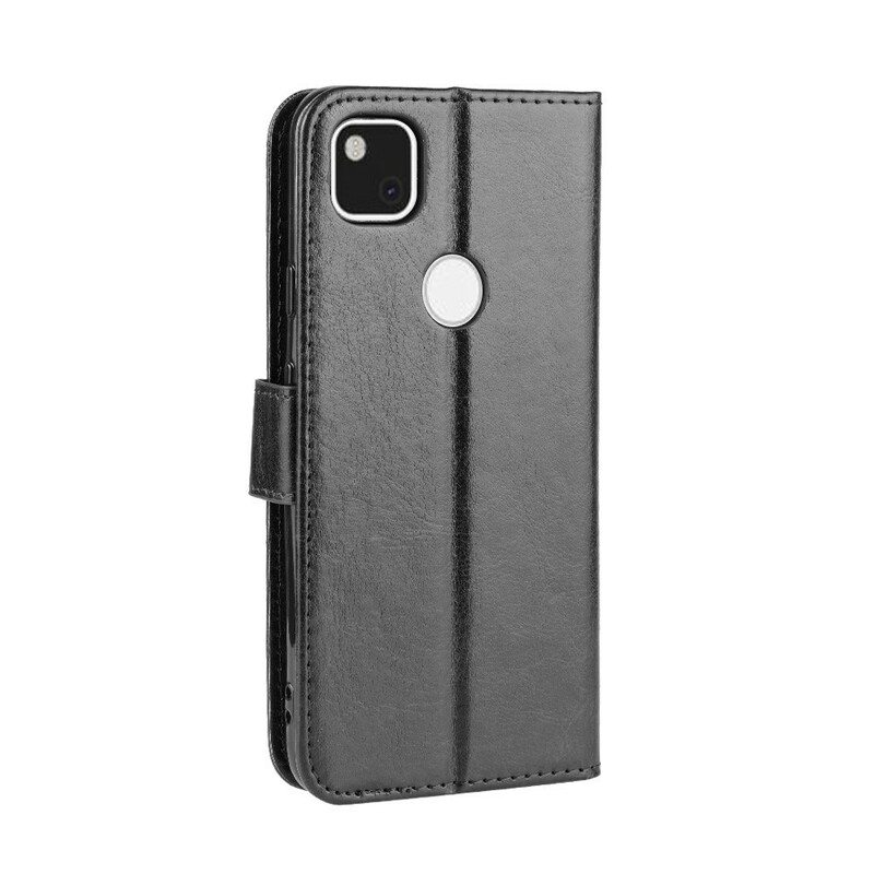 Flip Case Google Pixel 4A Näyttävä Keinonahka