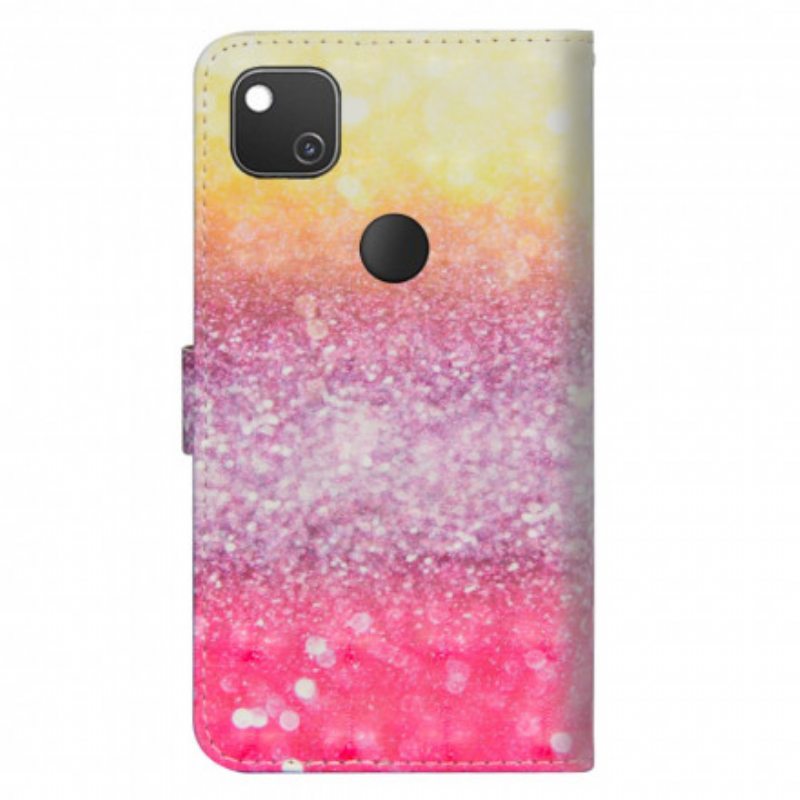 Kotelot Google Pixel 4A Magenta Glitter Gradientti