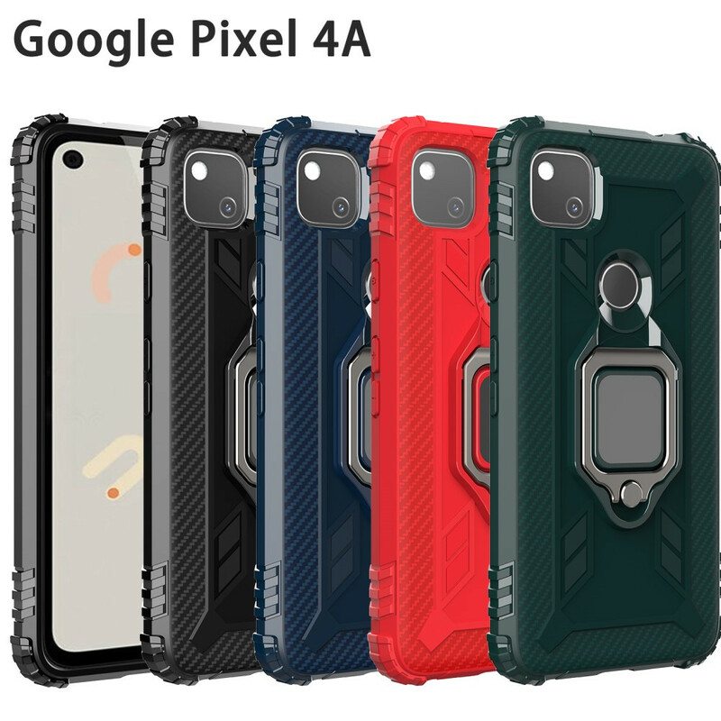 Kuori Google Pixel 4A Sormus Ja Hiilikuitu