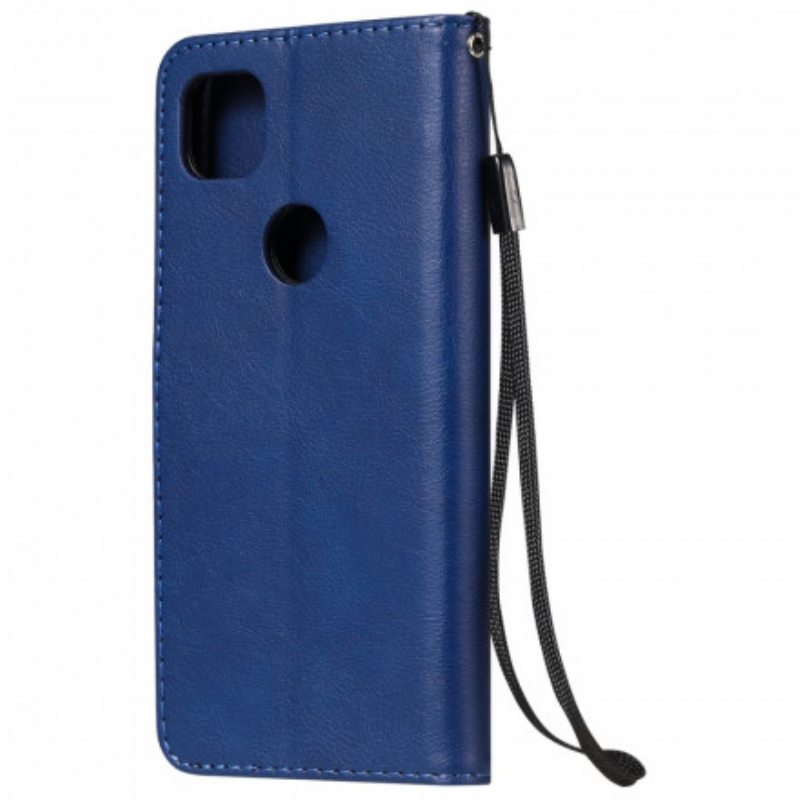 Nahkakotelo Google Pixel 4A Suojaketju Kuori Strappy Leather Effect