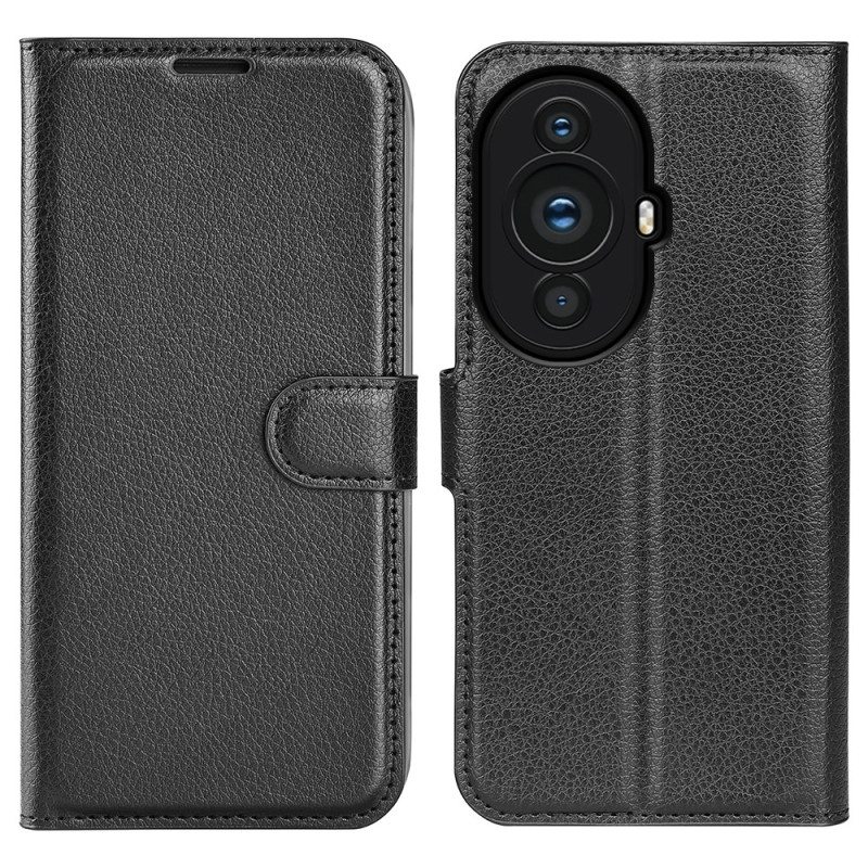 Kotelot Huawei Nova 11 Pro Classic Litchi Faux Leather