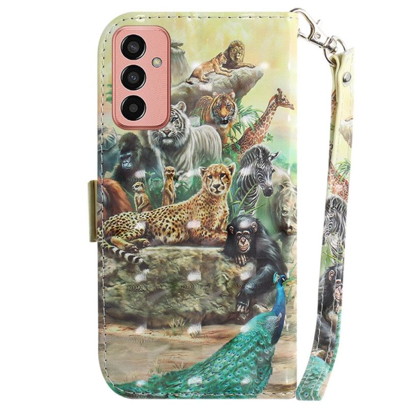 Kotelot Samsung Galaxy M13 Suojaketju Kuori Thong Safari Animals