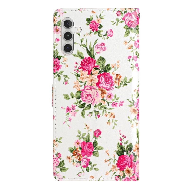 Kotelot Samsung Galaxy A54 5G Suojaketju Kuori Hihna Liberty Flowers