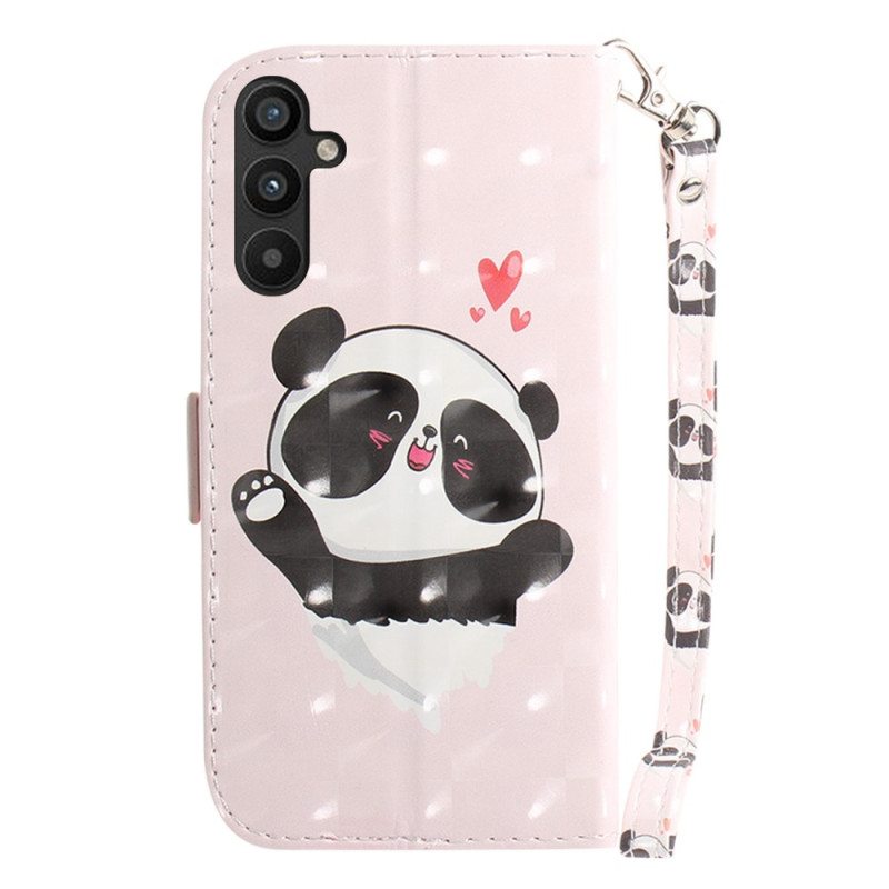 Kotelot Samsung Galaxy A54 5G Suojaketju Kuori Panda Love With Lanyard