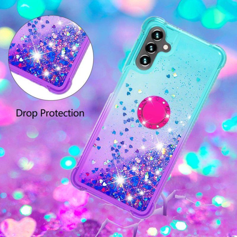 Kuori Samsung Galaxy A54 5G Glitter Ring-kiinnike