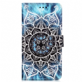 Nahkakotelo Samsung Galaxy A54 5G Suojaketju Kuori Strappy Mandala