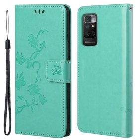 Flip Case Xiaomi Redmi Note 11 / 11S Suojaketju Kuori Strap Kukat