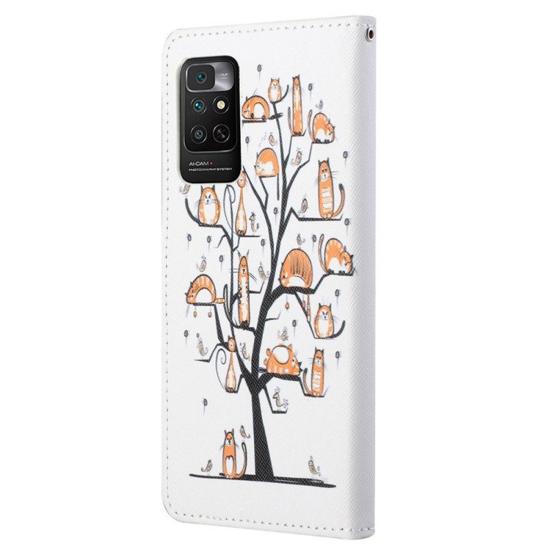 Kotelot Xiaomi Redmi Note 11 / 11S Suojaketju Kuori Funky Cats Hihnalla