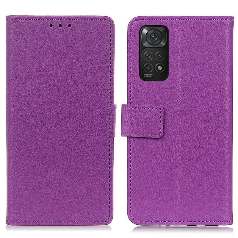 Nahkakotelo Xiaomi Redmi Note 11 / 11S Premium Lychee Faux Leather