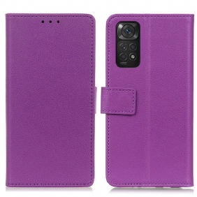 Nahkakotelo Xiaomi Redmi Note 11 / 11S Premium Lychee Faux Leather