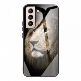 Case Samsung Galaxy S22 Plus 5G Lion Head Karkaistu Lasi