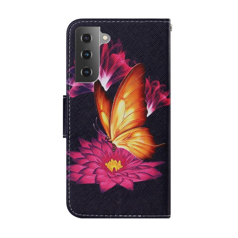 Kotelot Samsung Galaxy S22 Plus 5G Butterfly Ja Lotus