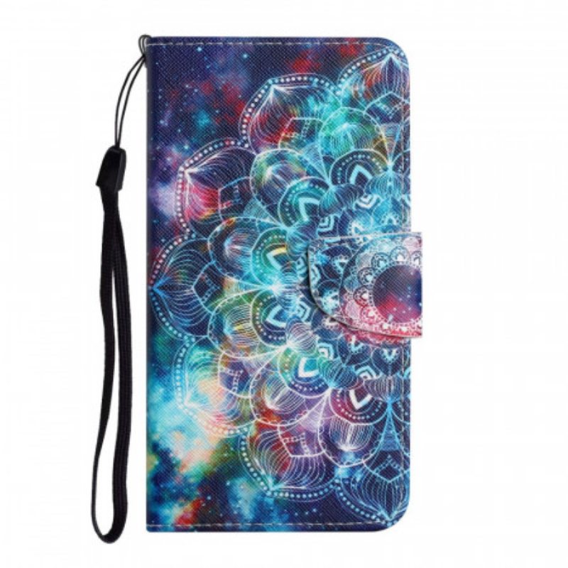 Kotelot Samsung Galaxy S22 Plus 5G Suojaketju Kuori Flashy Half Mandala Strappy