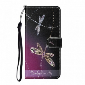 Kotelot Samsung Galaxy S22 Plus 5G Suojaketju Kuori Strappy Dragonflies