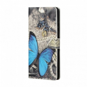 Nahkakotelo Samsung Galaxy S22 Plus 5G Butterfly Prestige Blue