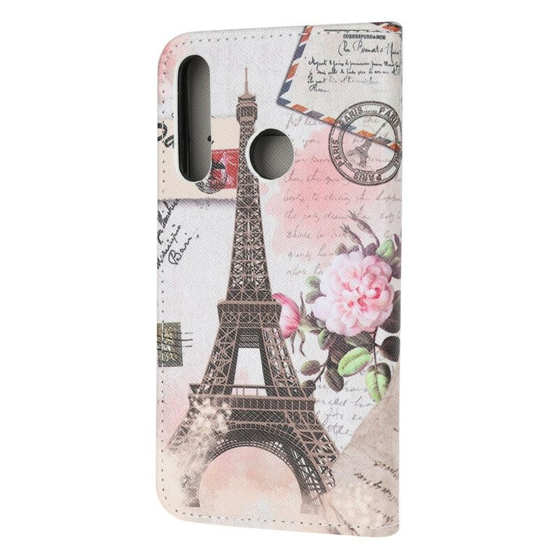 Kotelot Huawei P40 Lite E Retro Eiffel-torni