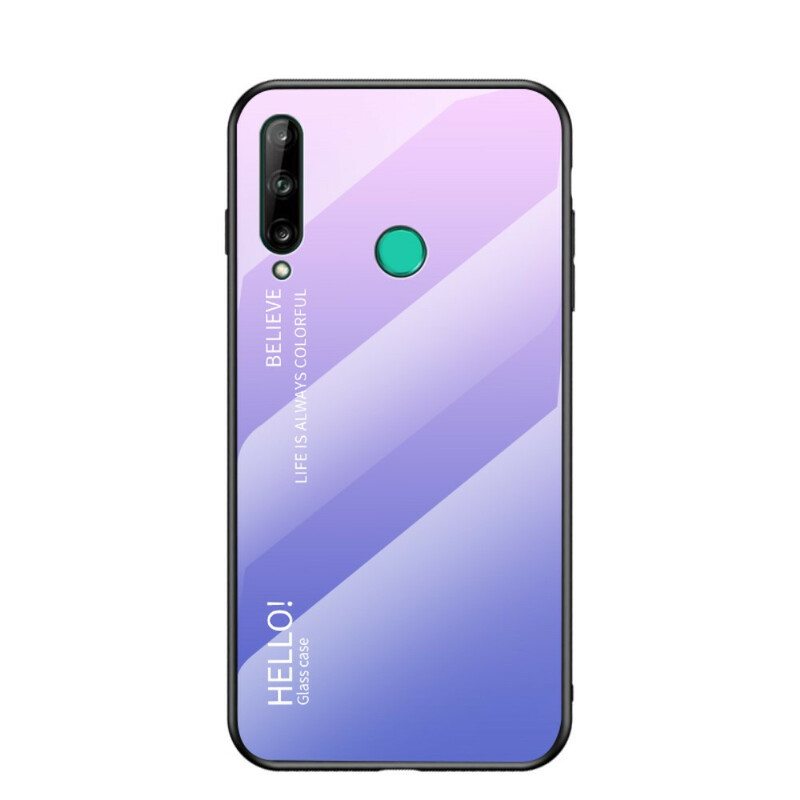 Kuori Huawei P40 Lite E Karkaistu Lasi Hello