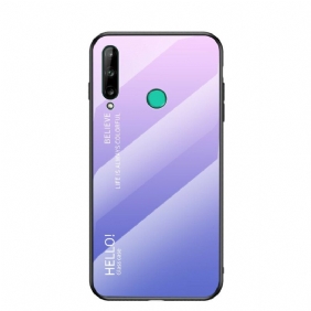 Kuori Huawei P40 Lite E Karkaistu Lasi Hello