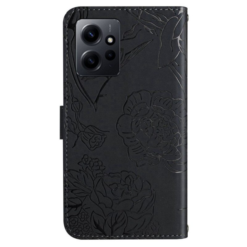 Kotelot Xiaomi Redmi Note 12 4G Perhosia Ja Kaulanauhaa