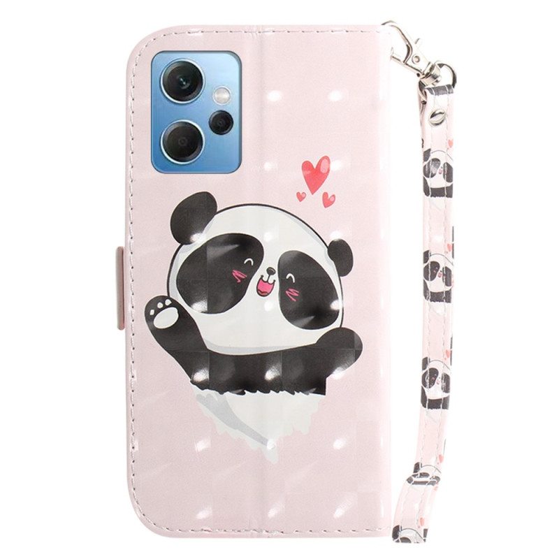 Kotelot Xiaomi Redmi Note 12 4G Suojaketju Kuori Panda Love With Lanyard