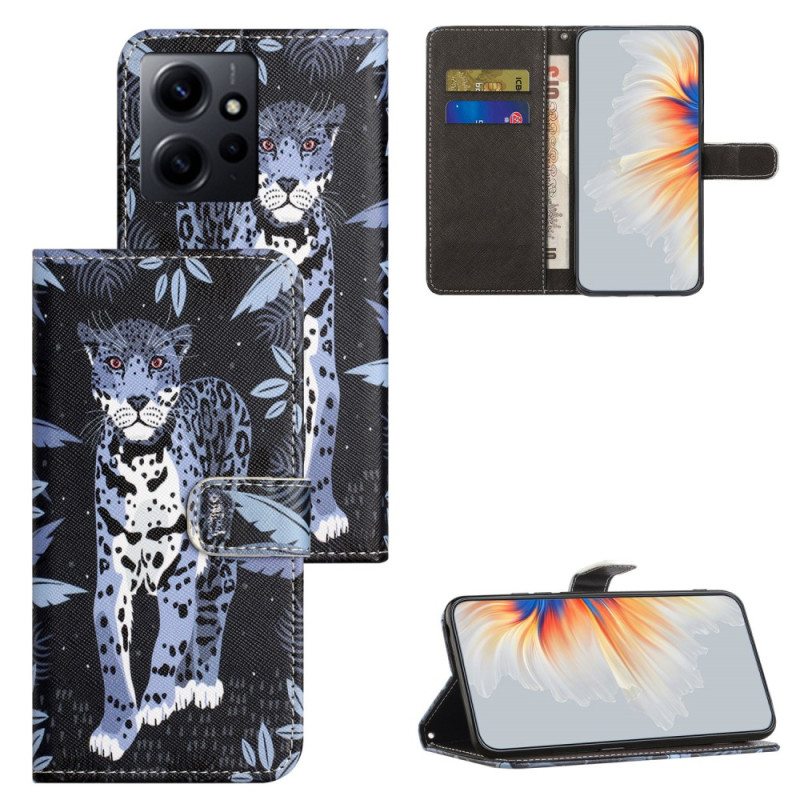 Kotelot Xiaomi Redmi Note 12 4G Suojaketju Kuori Strappy Leopard