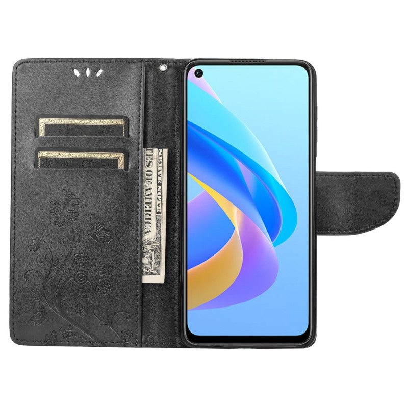 Flip Case Realme 9i Perhosia Ja Kukkia