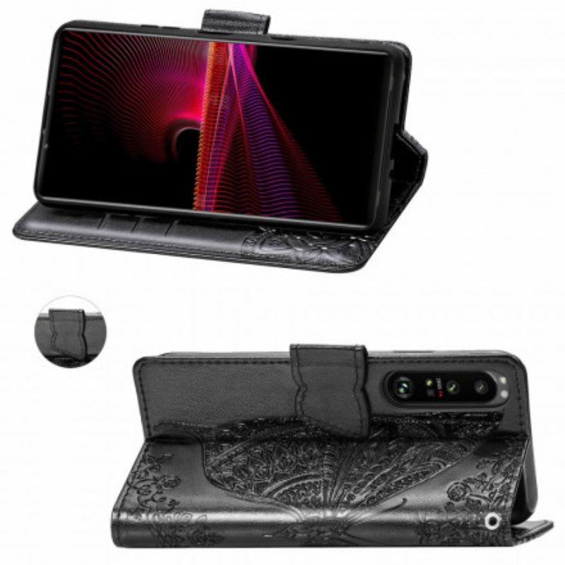 Flip Case Sony Xperia 1 III Puolikkaat Perhoset