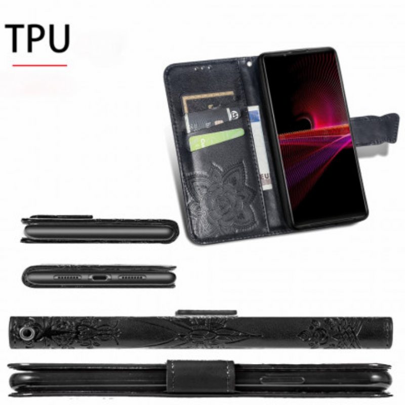 Flip Case Sony Xperia 1 III Puolikkaat Perhoset