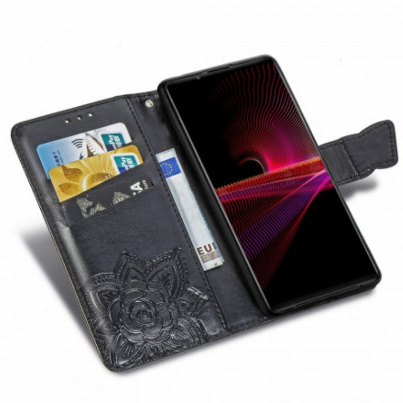 Flip Case Sony Xperia 1 III Puolikkaat Perhoset