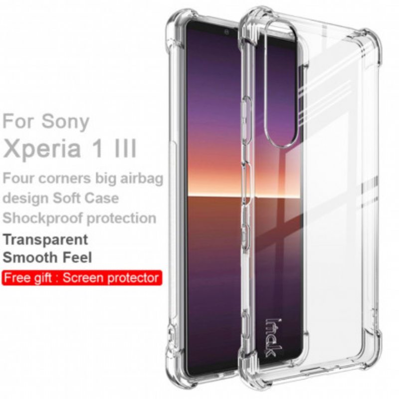 Kuori Sony Xperia 1 III Läpinäkyvä Imak Screen Filmillä