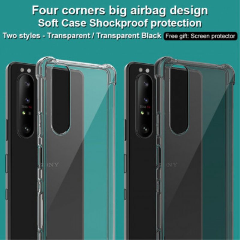 Kuori Sony Xperia 1 III Läpinäkyvä Imak Screen Filmillä