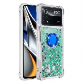 Case Poco X4 Pro 5G Paljetteja Rengastuella