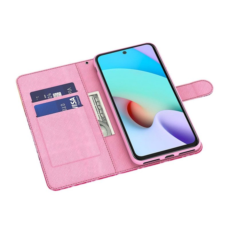 Flip Case Poco X4 Pro 5G Suojaketju Kuori Kissa Tangapuun Alla