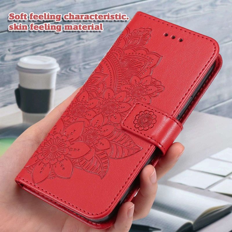 Flip Case Poco X4 Pro 5G Suojaketju Kuori Strappy Mandala