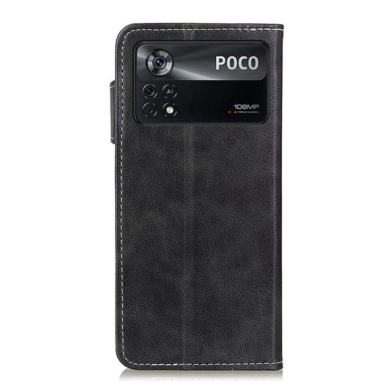 Flip Case Poco X4 Pro 5G Taiteellinen Ompelu