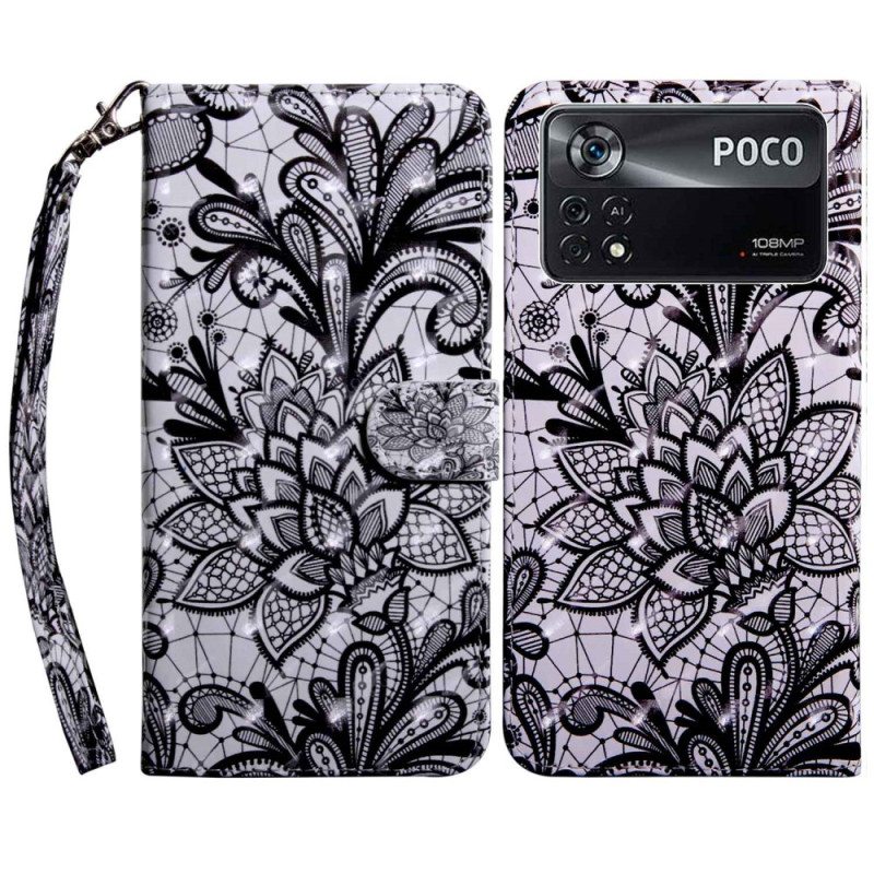 Kotelot Poco X4 Pro 5G Suojaketju Kuori Kaunis Strappy Lace