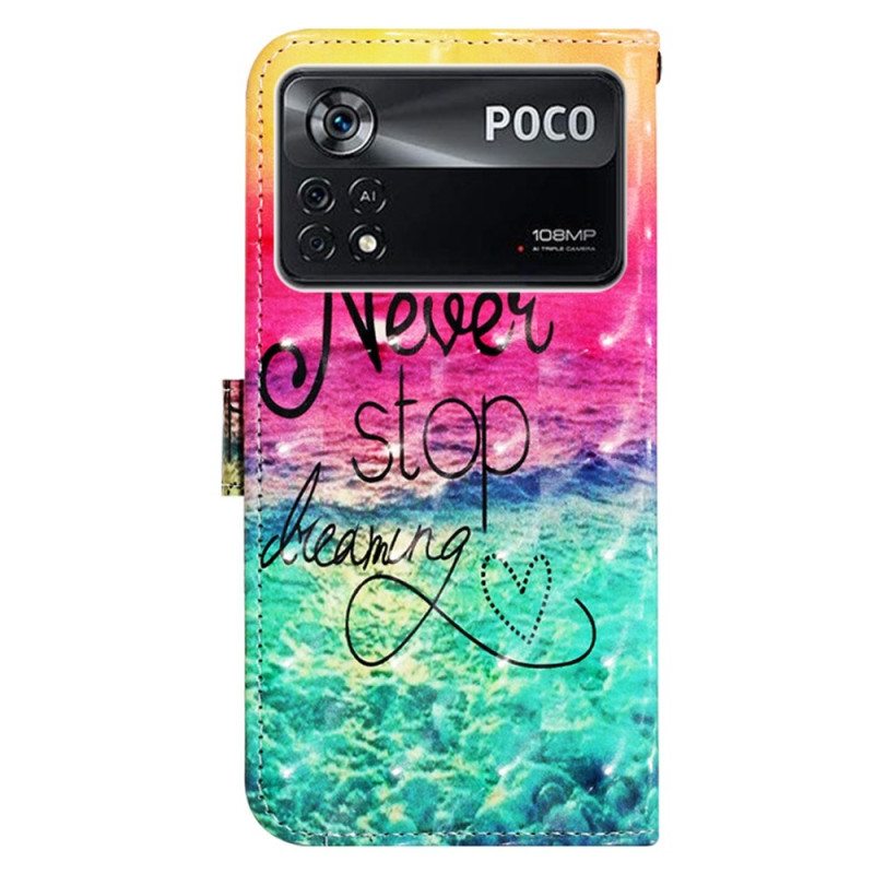 Kotelot Poco X4 Pro 5G Suojaketju Kuori Never Stip Dreaming Strappy