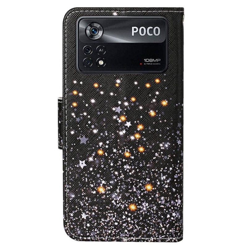 Kotelot Poco X4 Pro 5G Suojaketju Kuori Strappy Glitter Effect