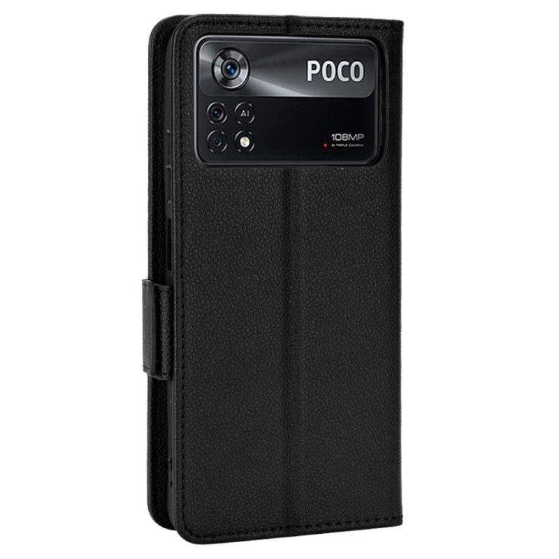 Kotelot Poco X4 Pro 5G Ultra Fine Lychee Faux Nahka