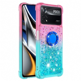 Kuori Poco X4 Pro 5G Glitter Ring-kiinnike