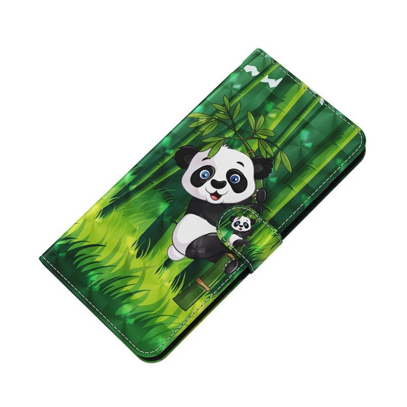 Nahkakotelo Poco X4 Pro 5G Suojaketju Kuori Strappy Panda