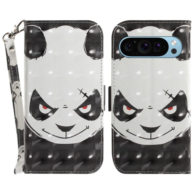 Kotelot Google Pixel 9 Puhelinkuoret Vihainen Panda Love Hihnalla