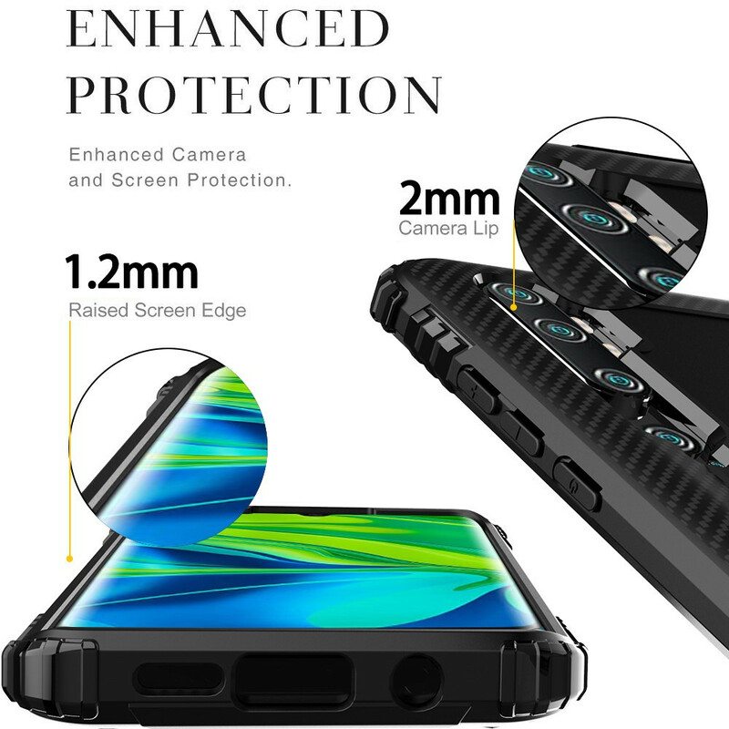 Case Xiaomi Mi Note 10 / 10 Pro Sormus Ja Hiilikuitu