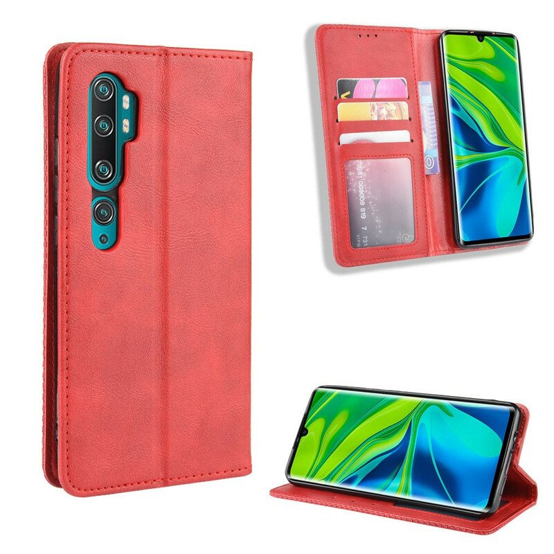 Puhelinkuoret Xiaomi Mi Note 10 / 10 Pro Kotelot Flip Tyylitelty Vintage-nahkaefekti