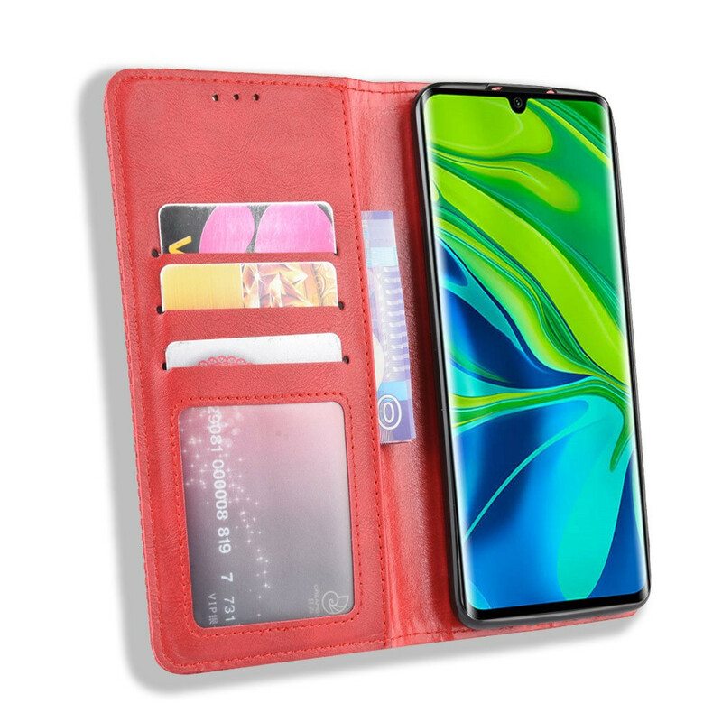 Puhelinkuoret Xiaomi Mi Note 10 / 10 Pro Kotelot Flip Tyylitelty Vintage-nahkaefekti