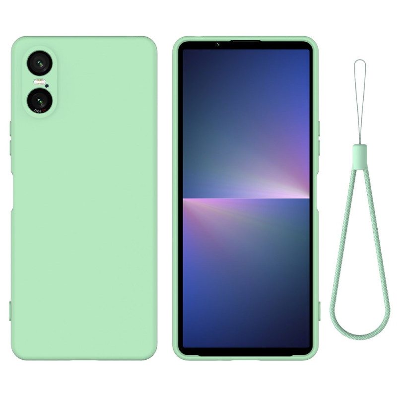 Case Sony Xperia 10 Vi Puhelinkuoret Nestemäinen Silikonihihna